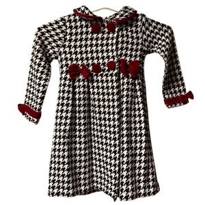 Blueberry Boulevard ~ Girls ~ Houndstooth ~ Coat ~ 6X ~ Jacket ~ Red Velvet